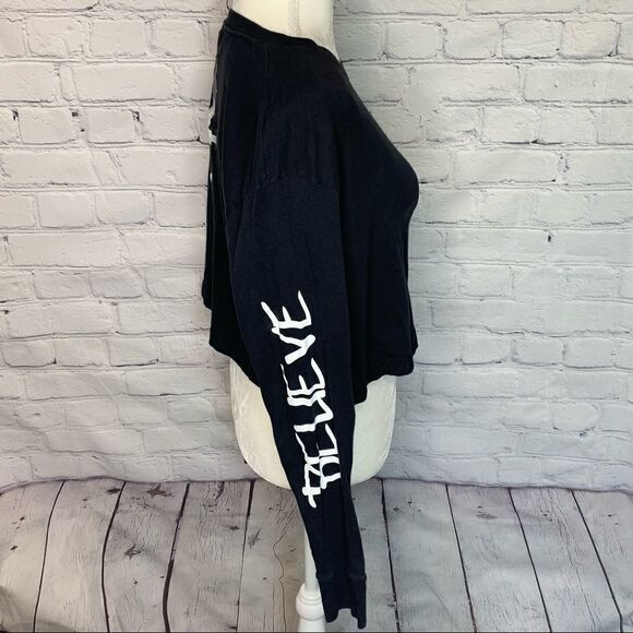 Justmoji Justin Beiber Long sleeve graphic crop top - Picture 5 of 9